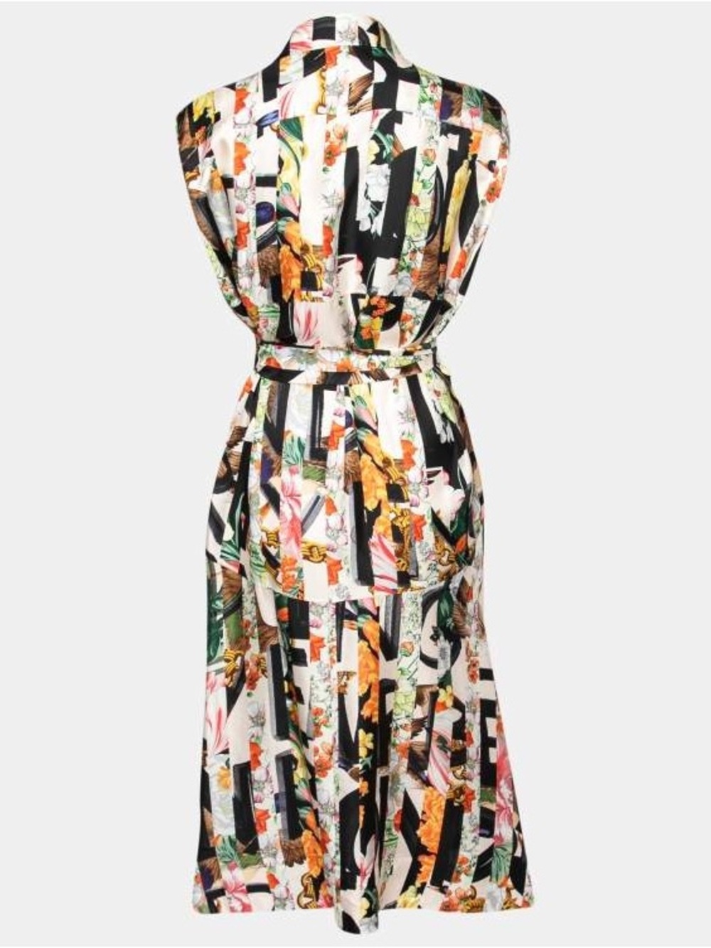 BURBERRY Graffiti Archive Scarf Print Silk Shirt Dress Sleeveless Midi M US 8 UK - Picture 7 of 8